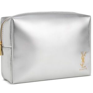Yves Saint Laurent beauty Silver cosmetic Bag